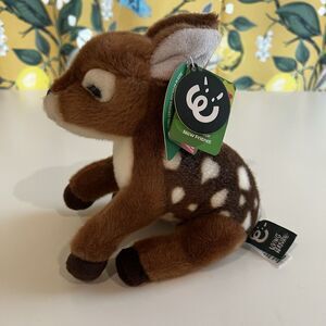 Living Nature Brown Fawn Plush 8” Lovey Soft Cuddly
